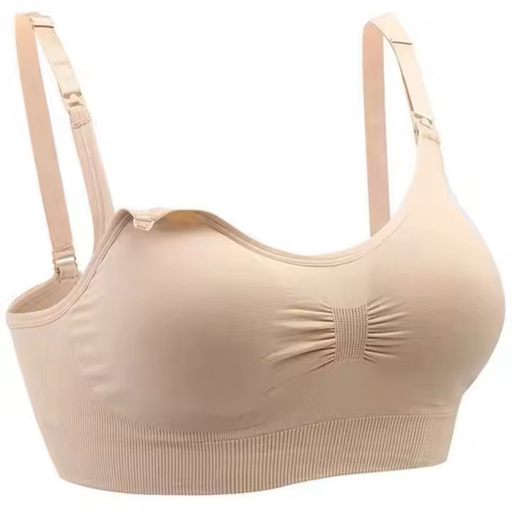 Beige nursing bra product shot